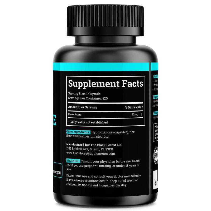 High Strength Spermidine Cellular Support - 120 Capsules