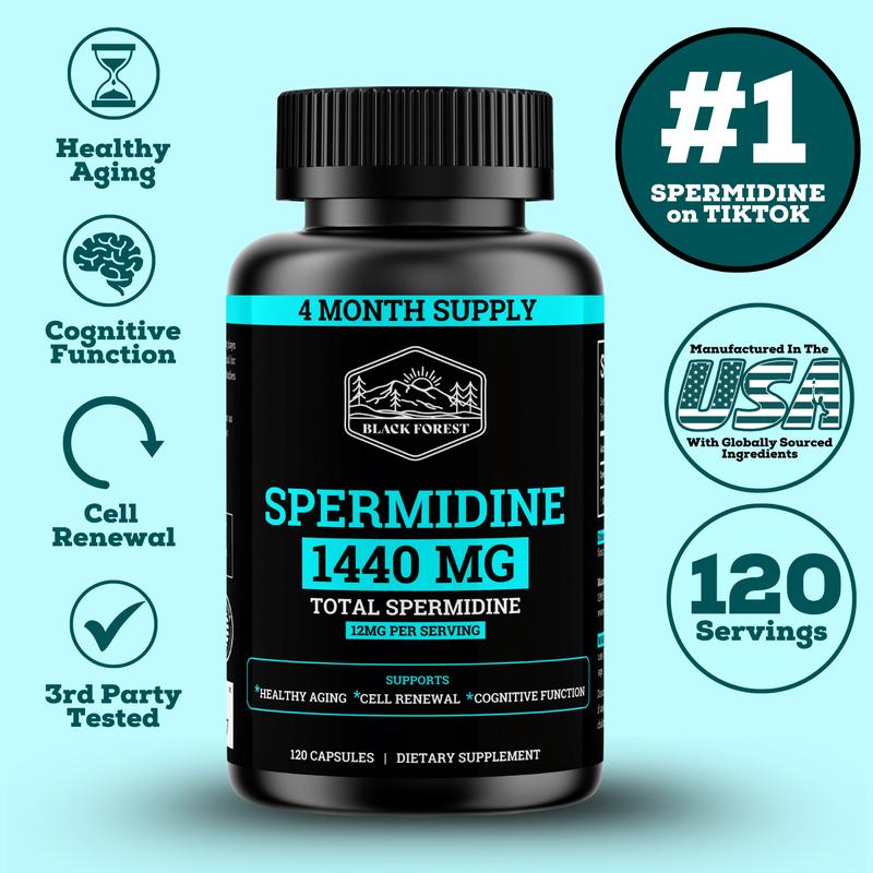 High Strength Spermidine Cellular Support - 120 Capsules