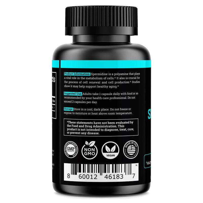 High Strength Spermidine Cellular Support - 120 Capsules